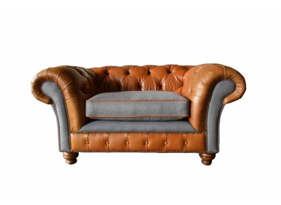 Chesterfield fauteuil ontwerp gestoffeerde bank bank banken 1-zitter textiel nieuw