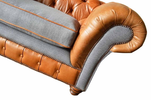 Chesterfield fauteuil ontwerp gestoffeerde bank bank banken 1-zitter textiel nieuw
