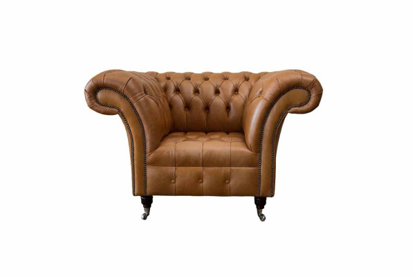Zetel Oorfauteuil Zitplaats Stof Luxe Woonkamer Klassiek Chesterfield