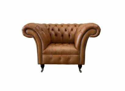 Zetel Oorfauteuil Zitplaats Stof Luxe Woonkamer Klassiek Chesterfield