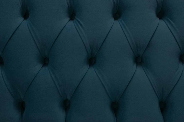 Chesterfield Design Luxe Gestoffeerde Bank 3-Zits Blauw Bankstel Textiel Nieuw