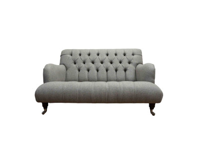 Luxe driezits grijze bank 2-zits Chesterfield design meubels bankstellen