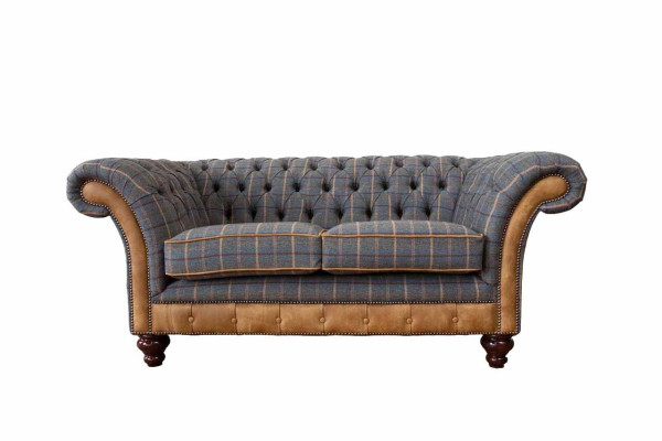 Chesterfield bank 2-zits designbank driezitter luxe meubels stijl textielbanken