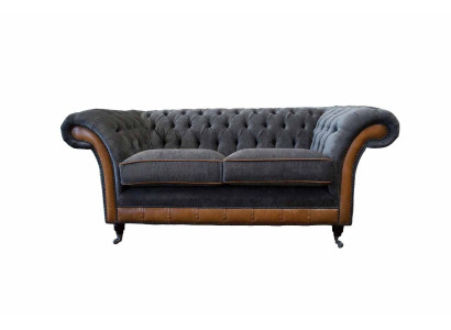 Chesterfield Luxe 2-zits bank gestoffeerde bankbank tweezitsleren bankstellen