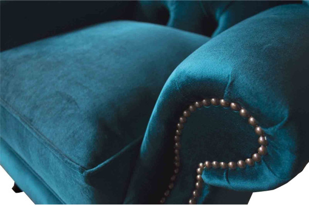 Grijze oorfauteuil Fauteuil Ontwerp Bekleding Chesterfield Textiel Woonkamer