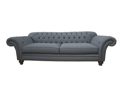 Bank Luxe Textiel Chesterfield Bank Banken Bekleding 3-zits Grijs Ontwerp