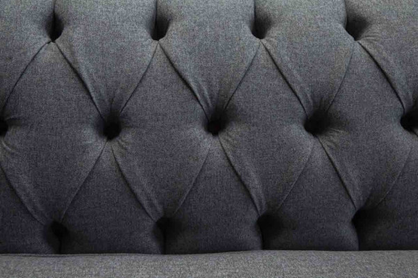 Bank Luxe Textiel Chesterfield Bank Banken Bekleding 3-zits Grijs Ontwerp