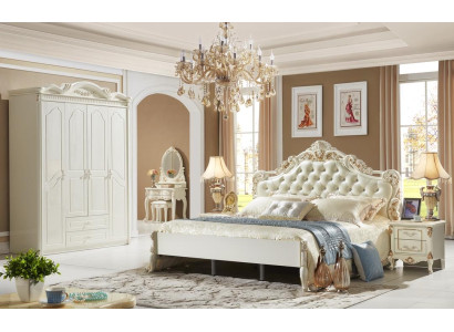 Bed Nachtkastje Kledingkast Luxe 4-delige Slaapkamer Set Ontwerp
