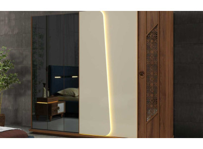 Kledingkast Bruin Luxe Meubels Italiaanse Inrichting Slaapkamer.