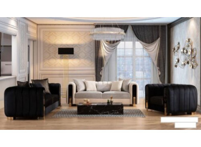 Luxe bankstel set bankstel 3+3+1 zitsbank banken fauteuil stof 3-delige sets.