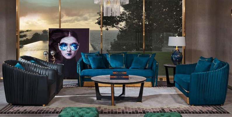 Ontwerper meubels bank Coch 3-zits gestoffeerde decor bankstellen woonkamer banken