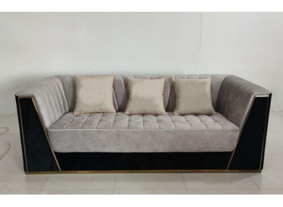 Bank 3-zitsbanken luxe textiel banken grote gestoffeerde design meubels Driezitter