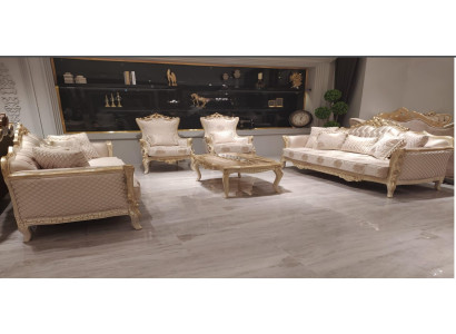 Luxe 5-delige bankstel met 3+3+1 zitplaatsen en salontafel.