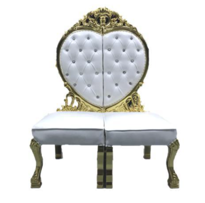 Chesterfield troonstoel Koninklijke gestoffeerde fluwelen liefdesharten antieke stijl stoelen