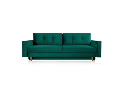 Functionele en mega comfortabele 3-zits slaapbank in luxueus groen.