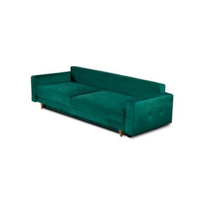 Functionele en mega comfortabele 3-zits slaapbank in luxueus groen.