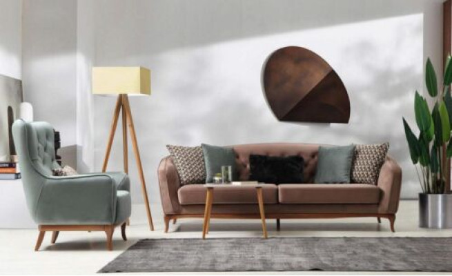 Sofa set luxe bankstel 4+1 zits groep woonkamer stoffen design meubels