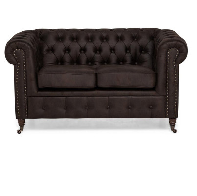 Tweezits Chesterfield textiel bank bekleding 2-zits bankstellen banken zwart nieuw  Tweezits Chesterfield textiel bankbekleding 2-zits bankstel banken zwart nieuw