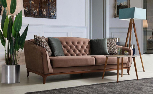 Sofa set luxe bankstel 4+1 zits groep woonkamer stoffen design meubels