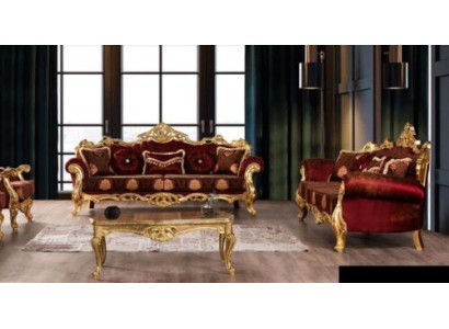 Sofaset 3+3 zits Luxe set Driepersoonsbank Stoffen barokgroep