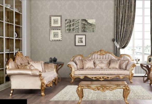 Luxe bankstel 3+3 zits salontafel set bank fauteuil banken 2-delig.