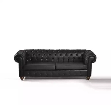 Zwarte Chesterfield bankstel Complete kantoorinrichting Moderne meubels