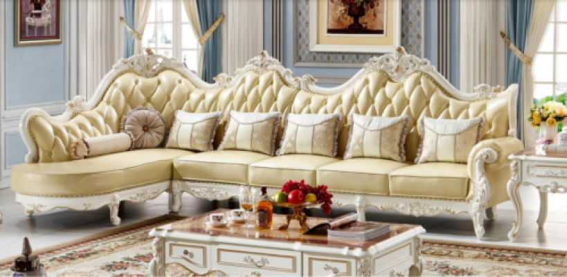 Klassieke Chesterfield bank bankbekleding set hoekbank barok hoek