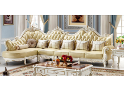 Klassieke Chesterfield bank bankbekleding set hoekbank barok hoek