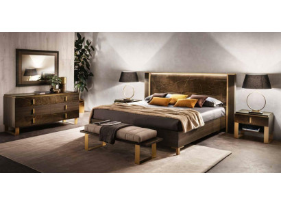 Bed - nachtkastje - commode 4-delige slaapkamerset decorontwerp modern luxe