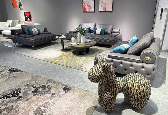 Bank 3-zits meubels leer driezitter bankstellen woonkamer stijl 3-zits Chesterfield