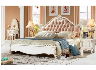 Koninklijk Chesterfield bed Slaapkamermeubilair Bedden 180x200 Leer