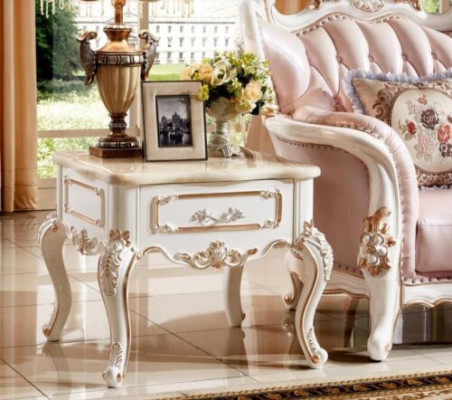 Bijzettafel tafels woonkamer luxe witte tafel meubels salontafel nieuw