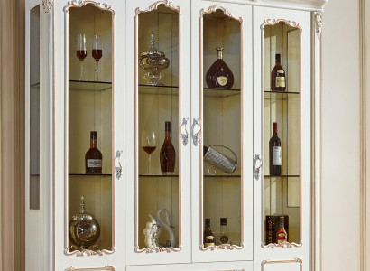 Antieke stijl kast Barok glazen kast kasten meubels hout vitrine