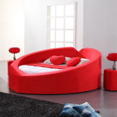 Ontwerpersbed in hartvorm Huwelijksreisbed Luxe bedframe Bedbordeel
