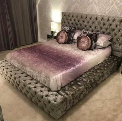 Chesterfield tweepersoonsbed meubelen 180x200 stof textiel bedden luxe designframe