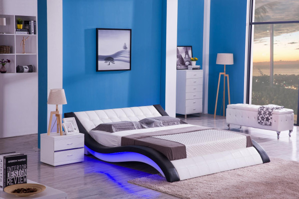 Bed Design Digital Sound USB Beds Luxury Bedroom Furniture Leather