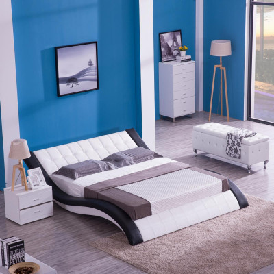Ontwerpbed Digitaal geluid USB-bedden Luxe slaapkamermeubelen Leer