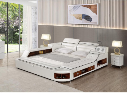 Ontwerp Leren Bedden Hotel Dubbele Plank Massage Ligbed Multifunctioneel Bed