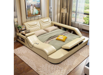 Bed Multifunctionele plankkast USB Dubbele bedden Laadstation 180x200