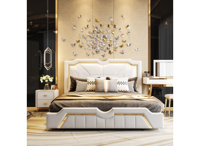 Ontwerp Bed Kussen Luxe Tweepersoons Hotelbedden Huwelijk 180x200cm Slaap