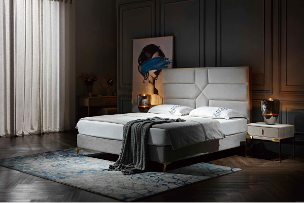 Luxe Design Bed Bekleed Dubbel Hotel Bedden Huwelijk 180x200cm Slaapkamer