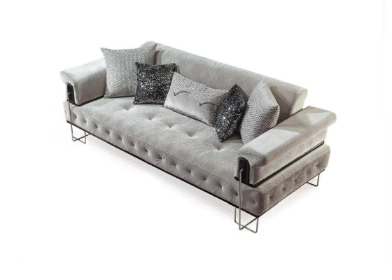 Paarse bankstel 3+1 zits Chesterfield woonkamerset