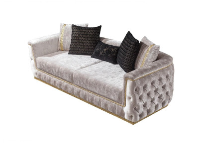 Driepersoons luxe bankstel 3-zitsbank Designbank Meubels Nieuw Beige