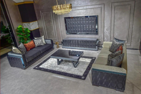 Luxe eenpersoons fauteuil Grijs gestoffeerd Relaxmeubels Nieuw Metaal Textiel