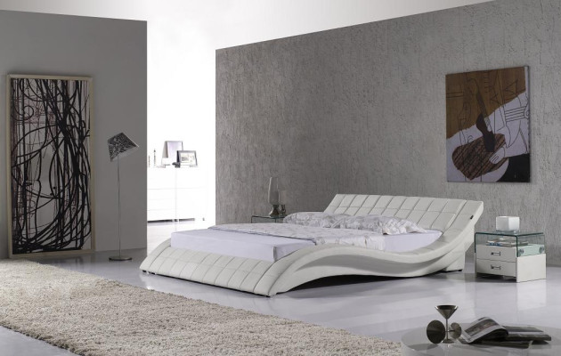 Bedden Echtpaar 180x200cm Slaapkamer Lederen Tweepersoonsbed Gestoffeerd Design