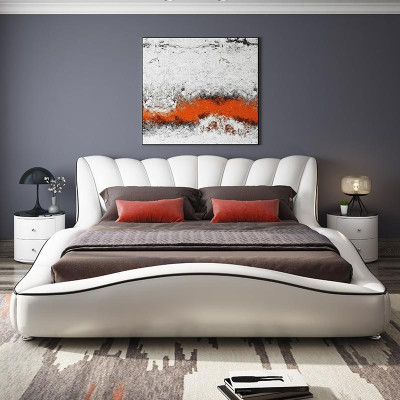 Luxe tweepersoons slaapkamer met houten textielbedden 180x200 bed klassiek