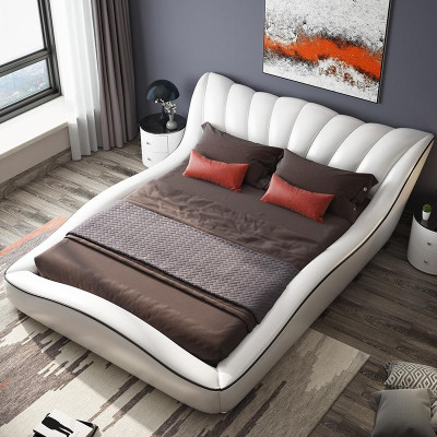 Luxe tweepersoons slaapkamer met houten textielbedden 180x200 bed klassiek
