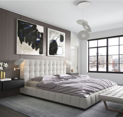 Modern frame Luxury bedroom beds Hotel design leather bed