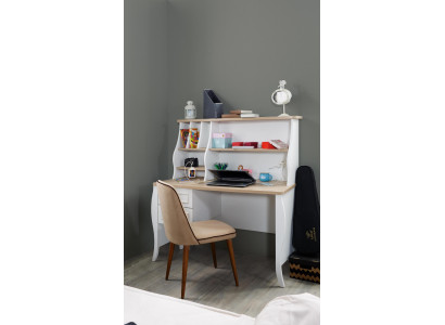 Luxe bureau hout meubel ontwerp tafel inrichting designer tafels