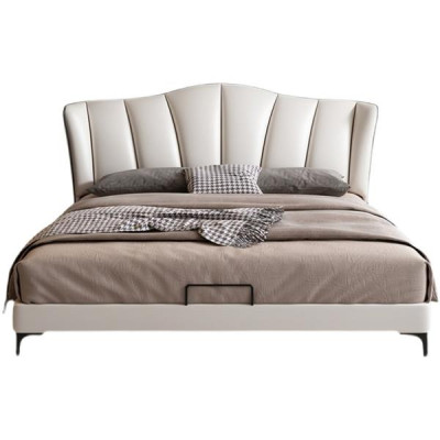 Bedtextiel Hotel Luxe Bekleding Lederen Stoel Italië Designer Bed Slaapkamer
